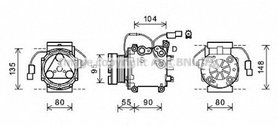 AVA QUALITY COOLING mtak242 -  Компрессор, кондиционер